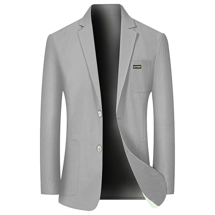Herren Modernes Stretch Business-Sakko mit schmalem Schnitt und aufgesetzten Taschen – Tianoro
