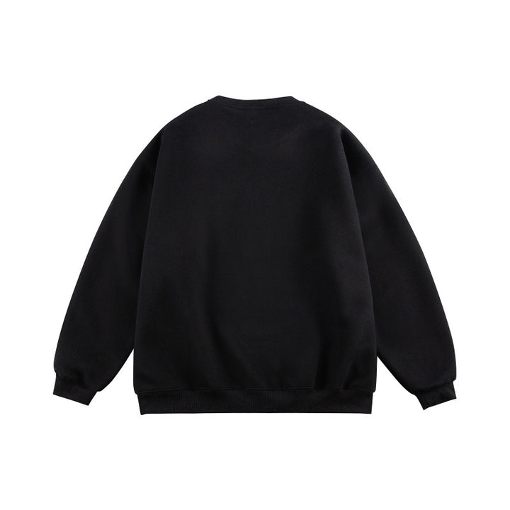 Unisex Oversize-Kuschel-Sweatshirt mit großflächigem Typo-Print und weichem Fleece-Innenfutter Echoarchiv