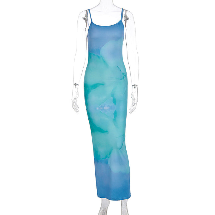 Damen Maxikleid im eleganten Fluid-Design mit feinen Spaghettiträgern Echo Archiv