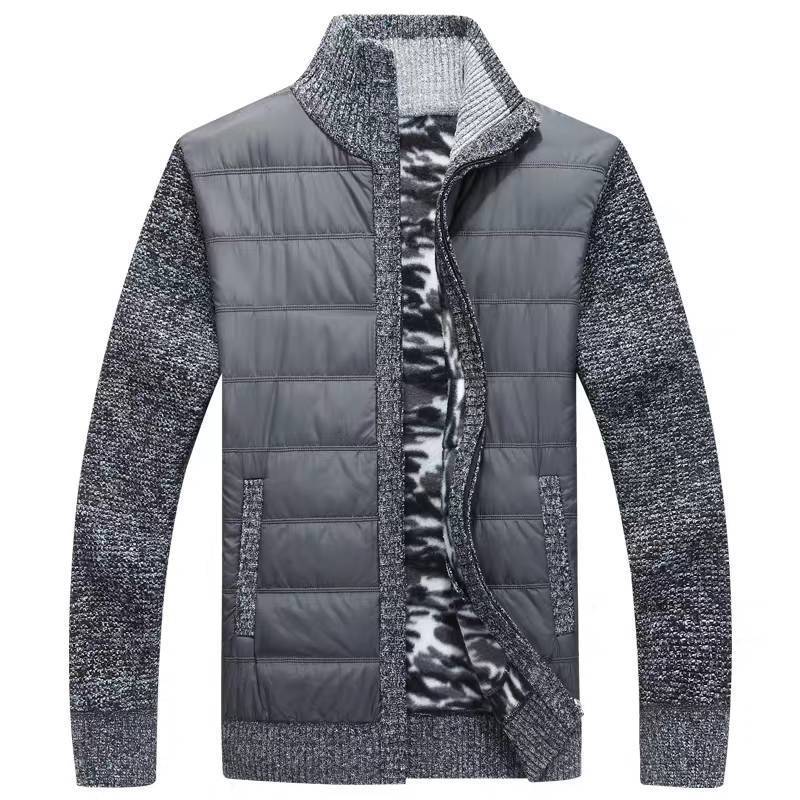 Herren moderne Steppjacke mit Strickärmeln Echoarchiv