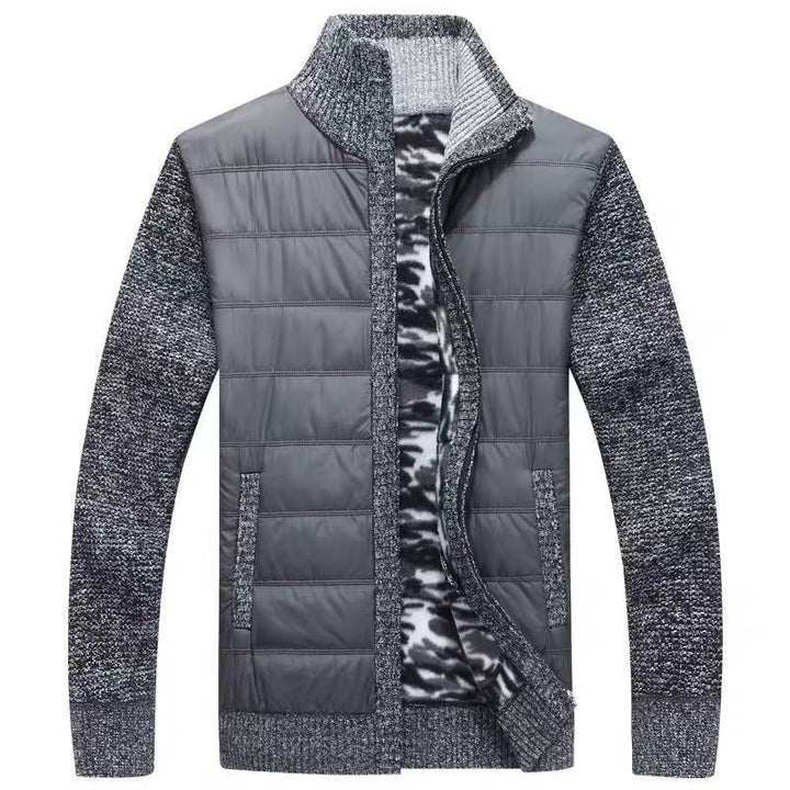 Herren moderne Steppjacke mit Strickärmeln Echoarchiv