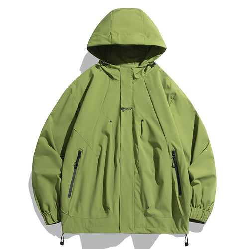 Unisex Funktionsjacke mit wasserabweisenden Eigenschaften und verstellbarem Kapuzenkragen Echoarchiv