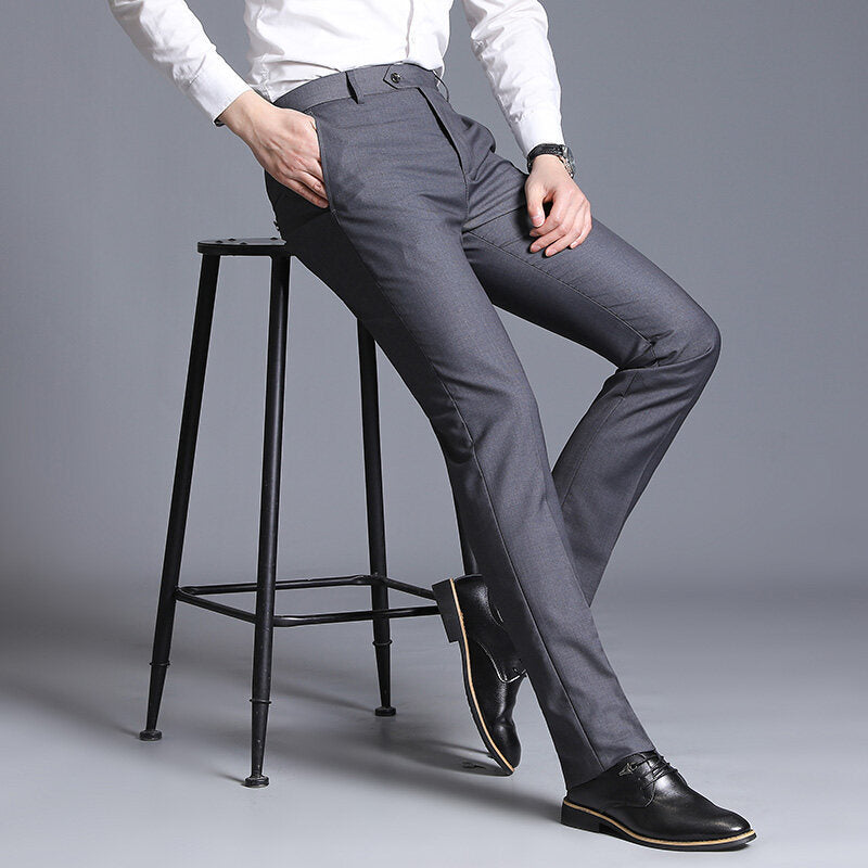 Herren elegante Slim-Fit Anzughose Echoarchiv