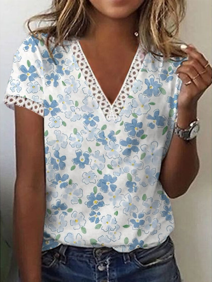 Damen Glitzernde V-Pullover Bluse Echo Archiv
