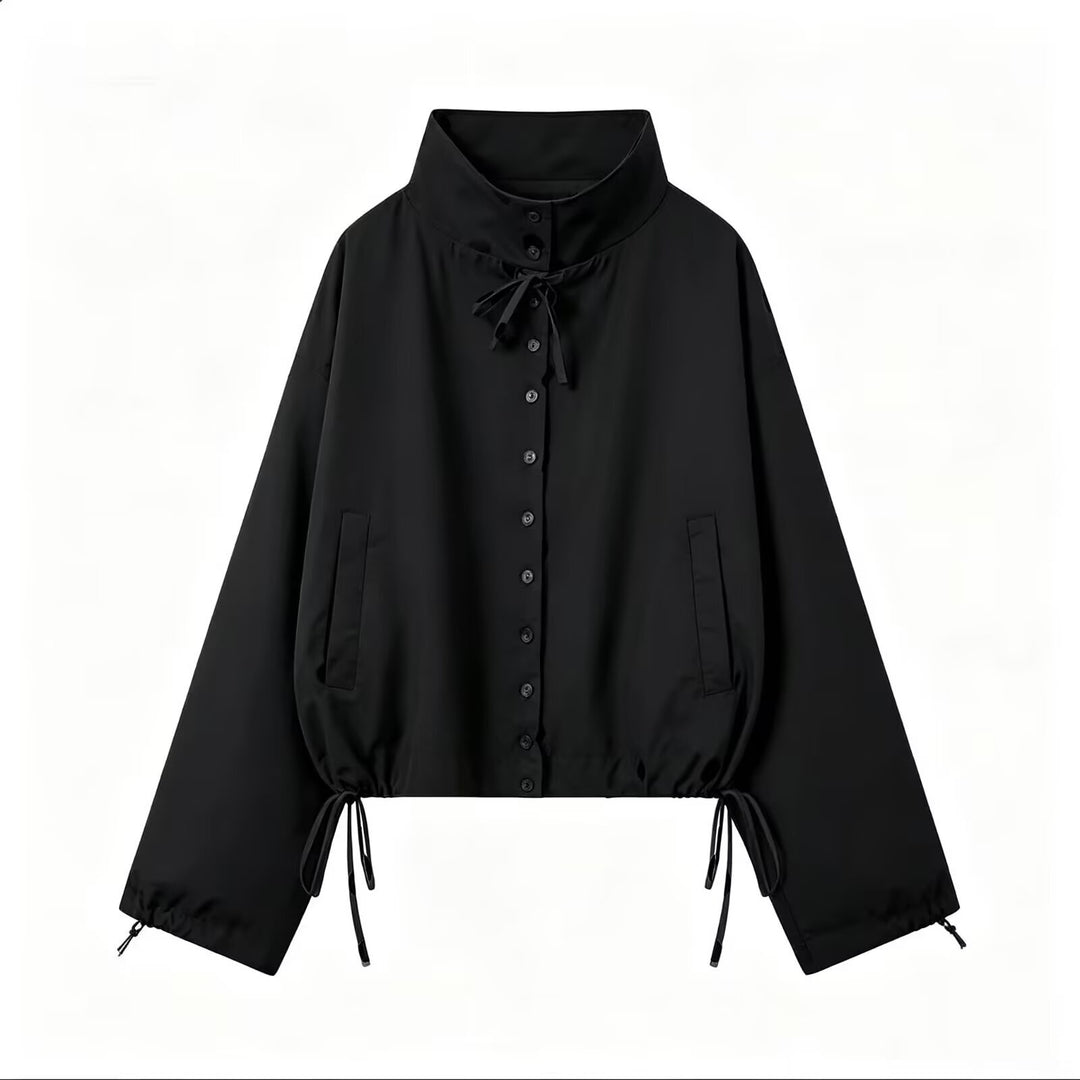 Damen Kurzer Funktions‑Blouson mit hohem Stehkragen und Kordelzugsaum Echo Archiv