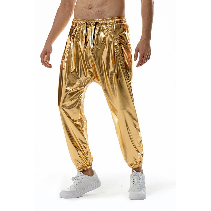 Herren stylische High-Performance Jogginghose aus glänzendem Material Echoarchiv