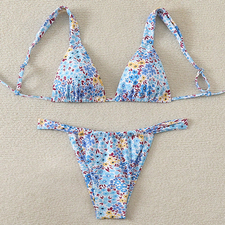 Damen Triangel-Bikini mit floralem Muster und verstellbaren Trägern Echo Archiv 1779790786
