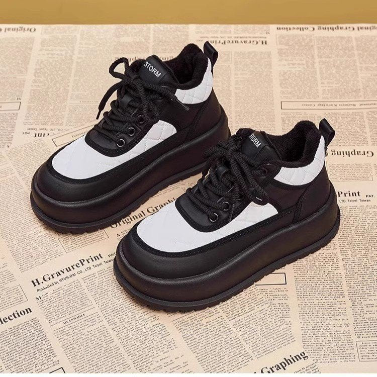 Damen Modische Plateau Sneakers mit Steppdesign Echo Archiv