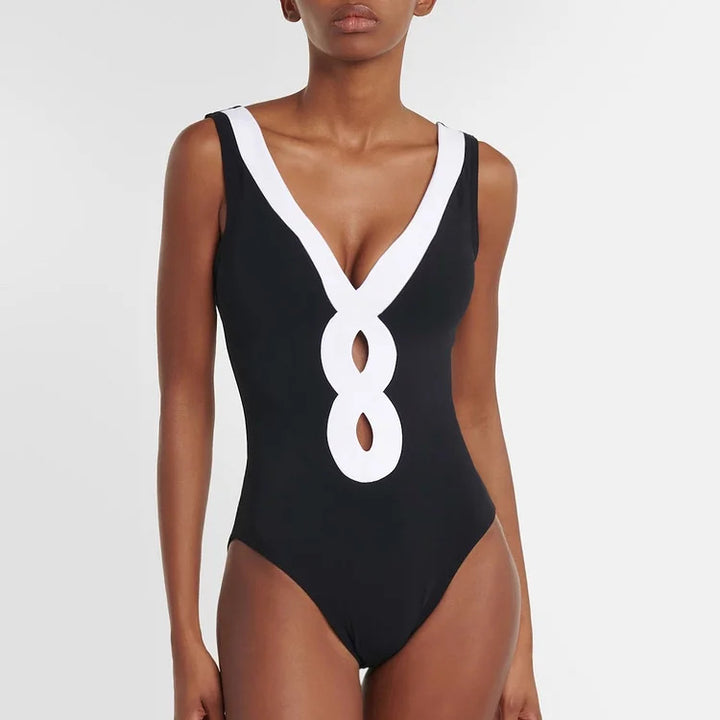 Damen Bandeau-Badeanzug mit elegantem Wickelrock Echo Archiv