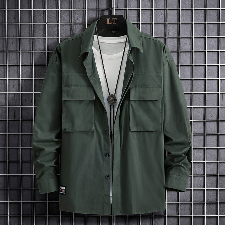 Herren Utility-Hemdjacke mit praktischen Taschen Echoarchiv