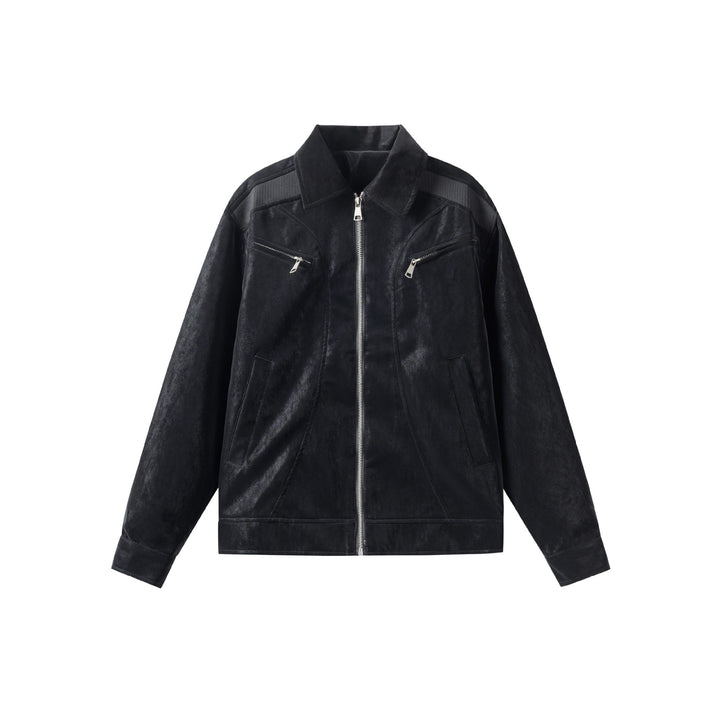 Herren Leichte Bomberjacke im Field‑Style mit durchgehendem Reißverschluss und Zipper‑Brusttaschen Echoarchiv