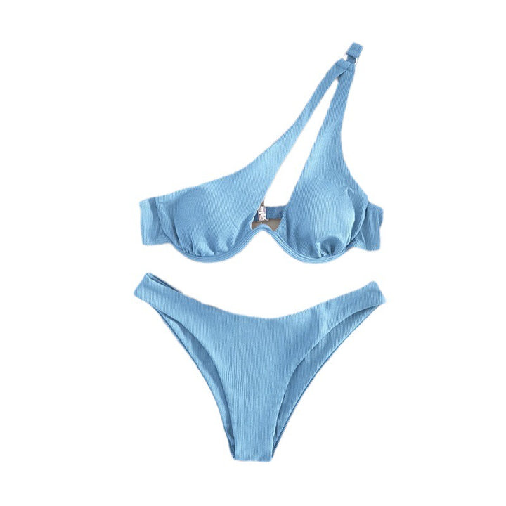 Damen Triangel-Bikini mit asymmetrischem Schnitt und strukturiertem Design Echo Archiv