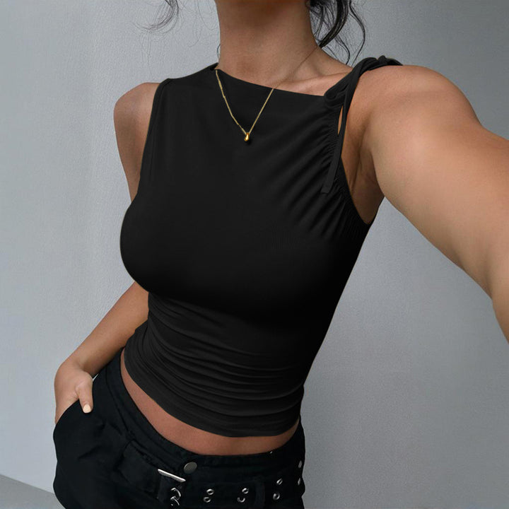 Damen Figurbetontes Top mit feinen Rüschendetails Echo Archiv