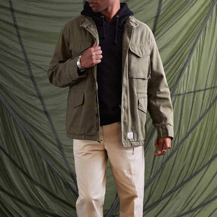 Herren funktionale Freizeitjacke mit großem Taschenangebot und modernem Kragen Echoarchiv