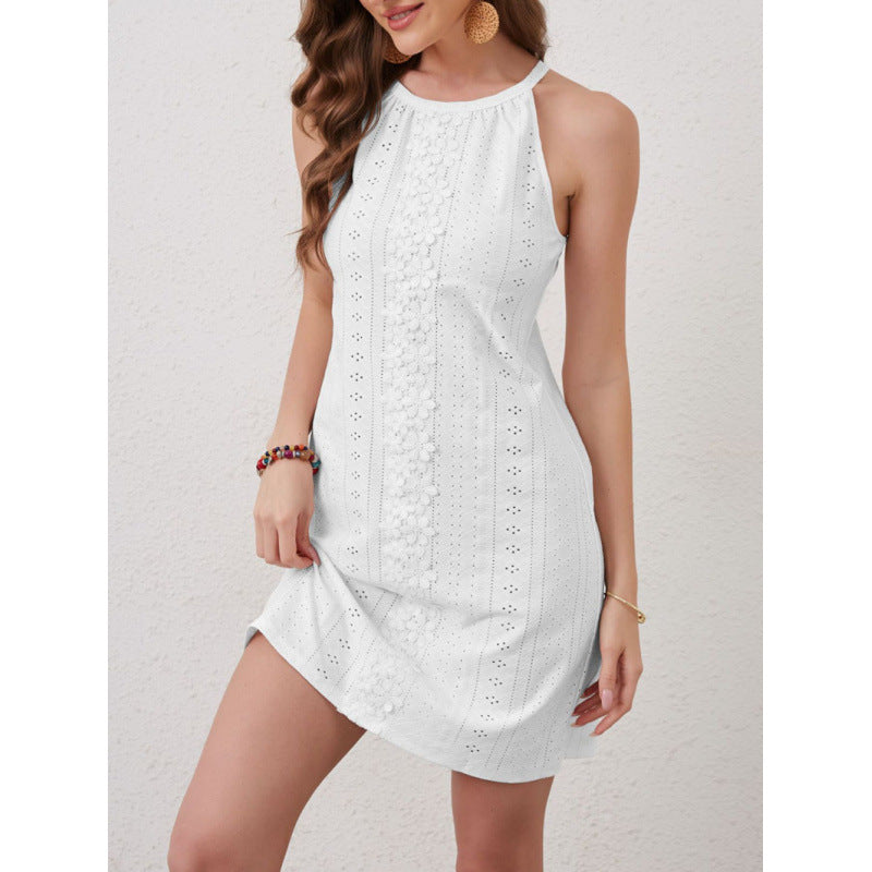 Damen Sommerkleid mit elegantem Cut-Out-Design und floraler Stickerei Echo Archiv