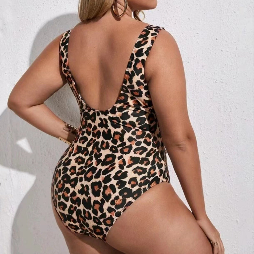 Damen gemusterter Einteiler-Badeanzug mit Cut-Out-Design Echo Archiv