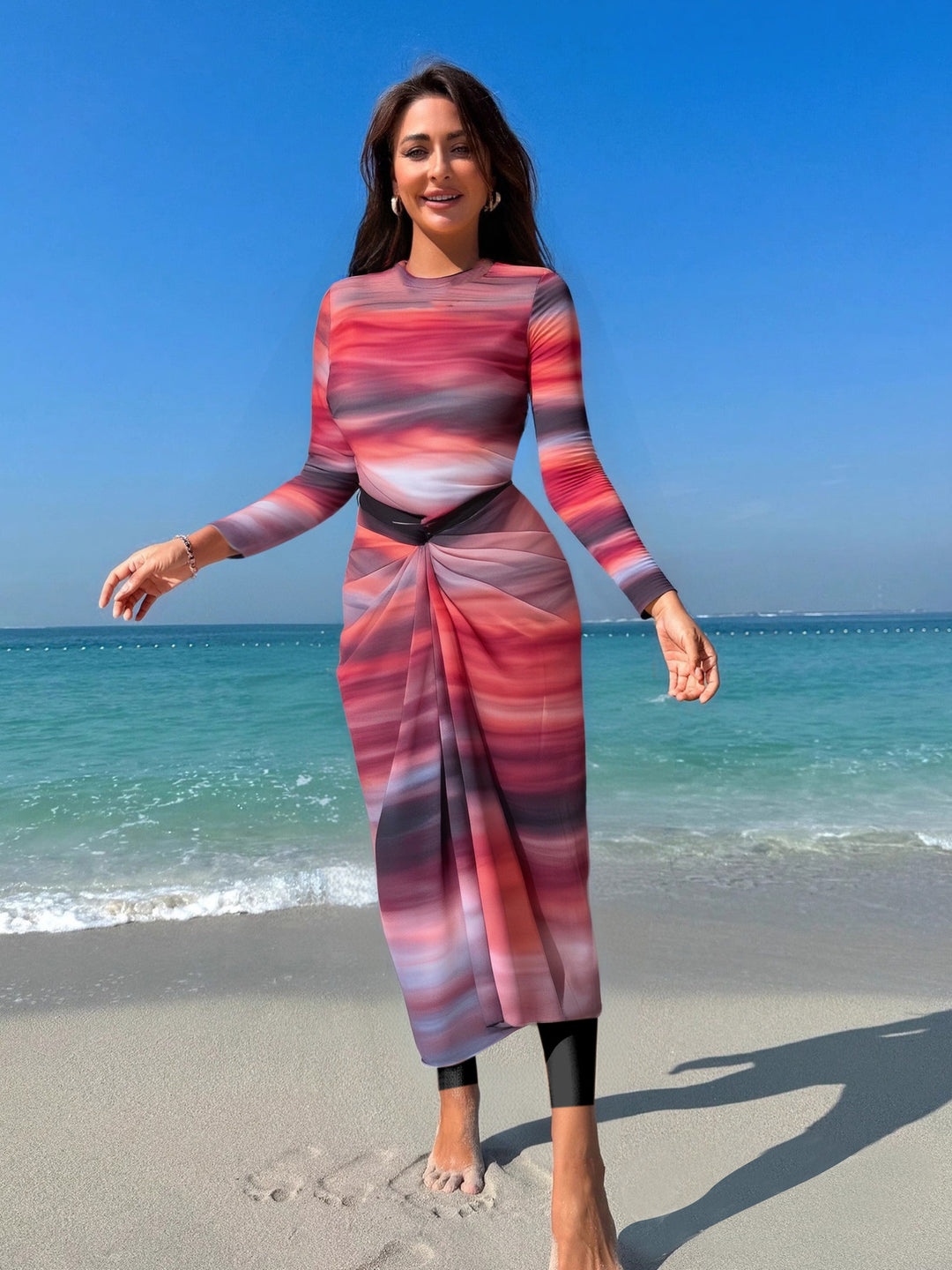 Damen eleganter Strandanzug mit Wickeloptik Echo Archiv