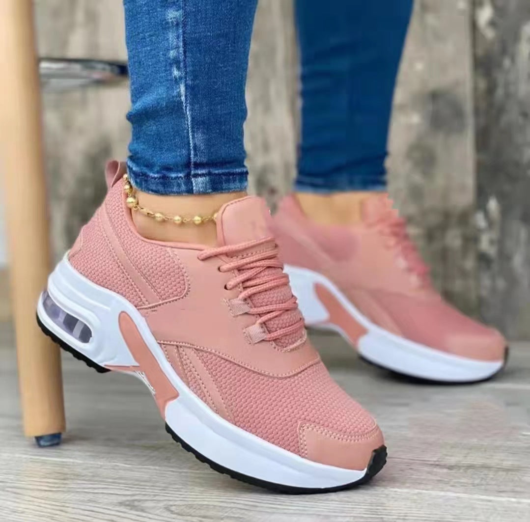 Damen nan sportliche Komfort-Sneaker mit sichtbarer Luftdämpfung, Netzgewebe und Lederoptikpaneelen Echo Archiv