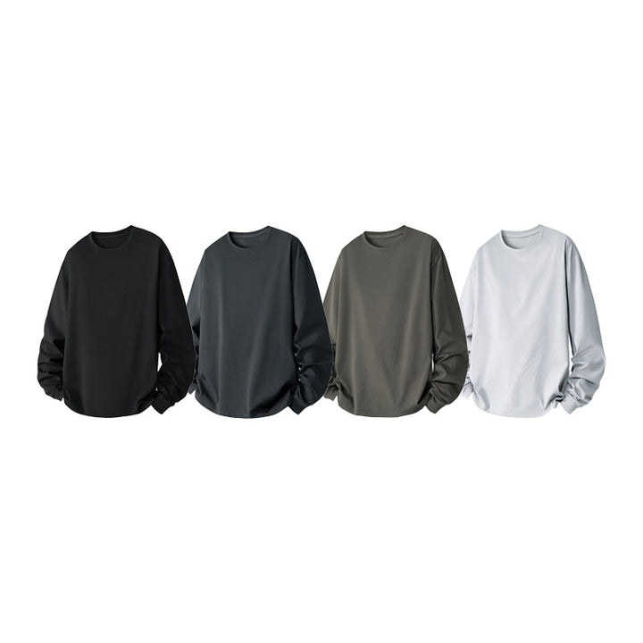 Herren Oversize-Sweatshirt aus Baumwollmix mit Rundhalsausschnitt und gerippten Bündchen Echo Archiv