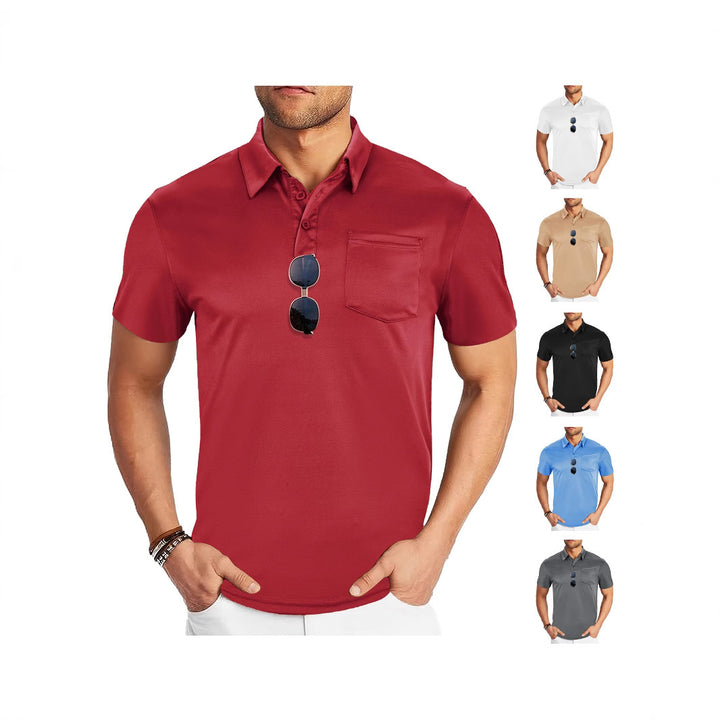 Herren nan funktionales Polohemd mit Brusttasche und atmungsaktiver Meshstruktur Echo Archiv