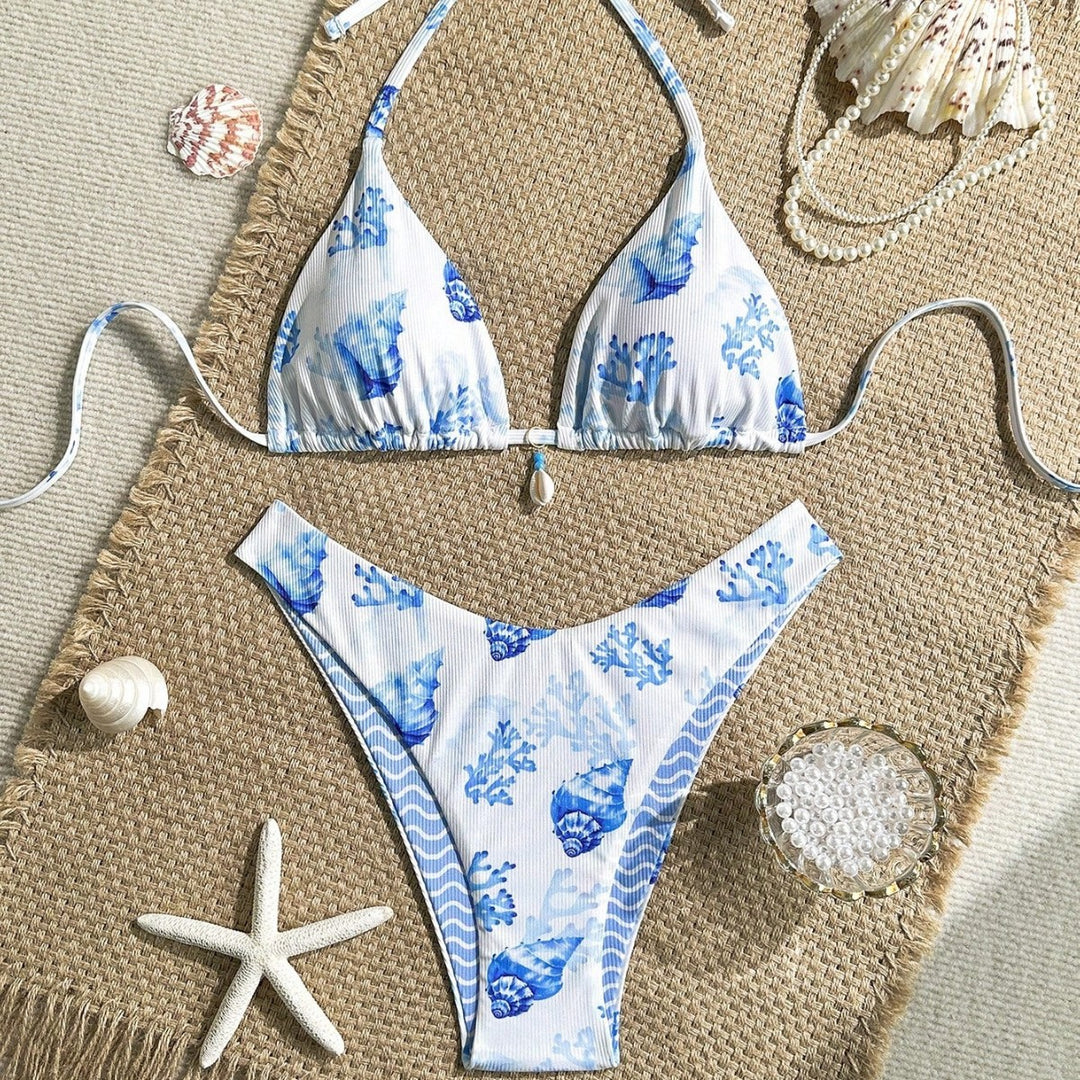 Damen Triangel-Bikini mit maritimer Muscheldekoration Echo Archiv