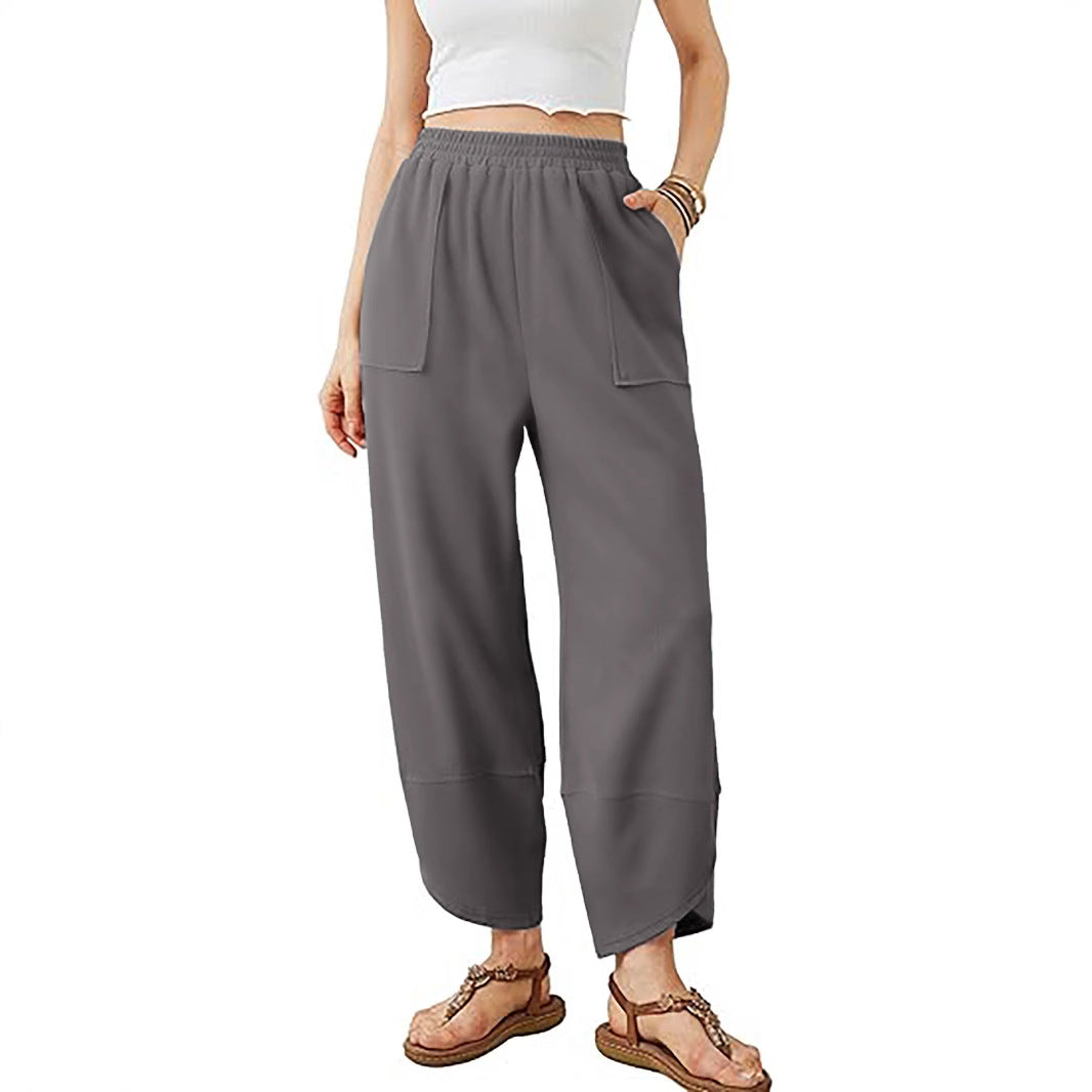Damen Culotte-Hose mit elastischem Bund und aufgesetzten Taschen Echoarchiv