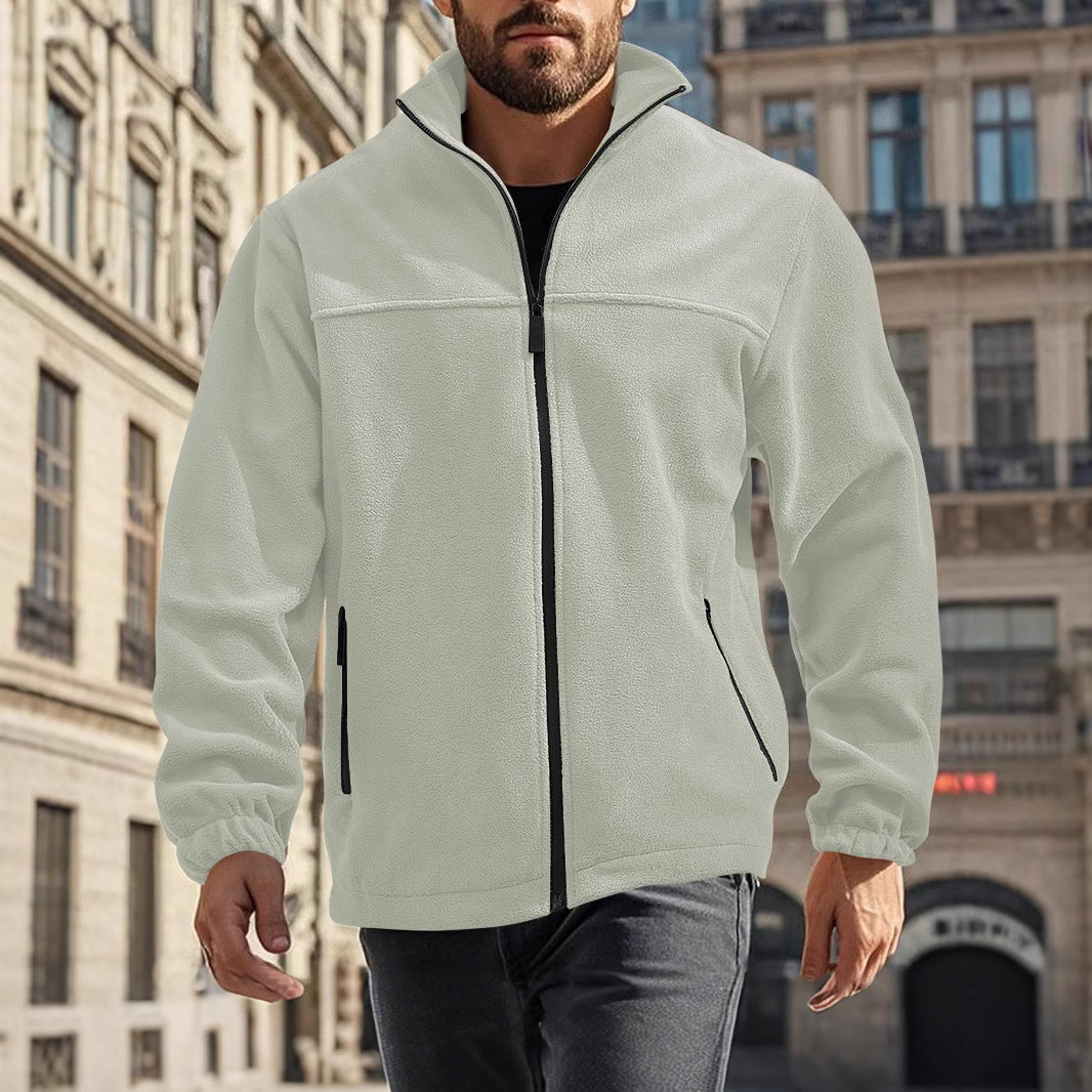 Herren Fleecejacke mit hohem Kragen Echoarchiv