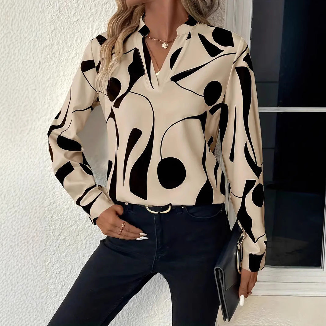 Damen Elegante Bluse mit modernem Muster Echoarchiv