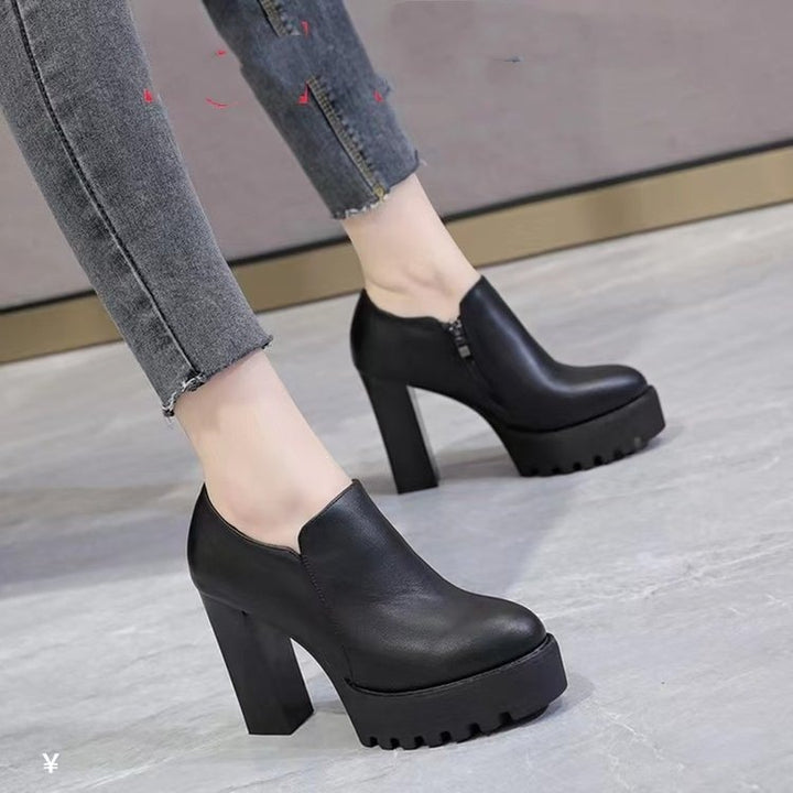 Damen Stilvolle Plateaupumps mit hohem Blockabsatz Echo Archiv