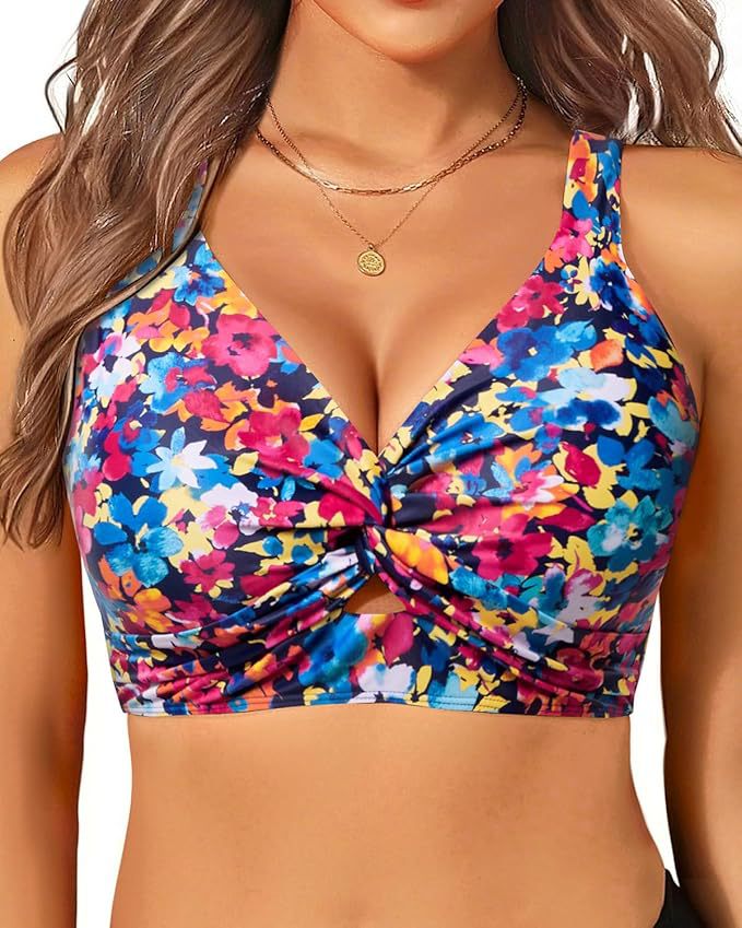 Damen sportliches Bikinioberteil mit floralem Design Echo Archiv