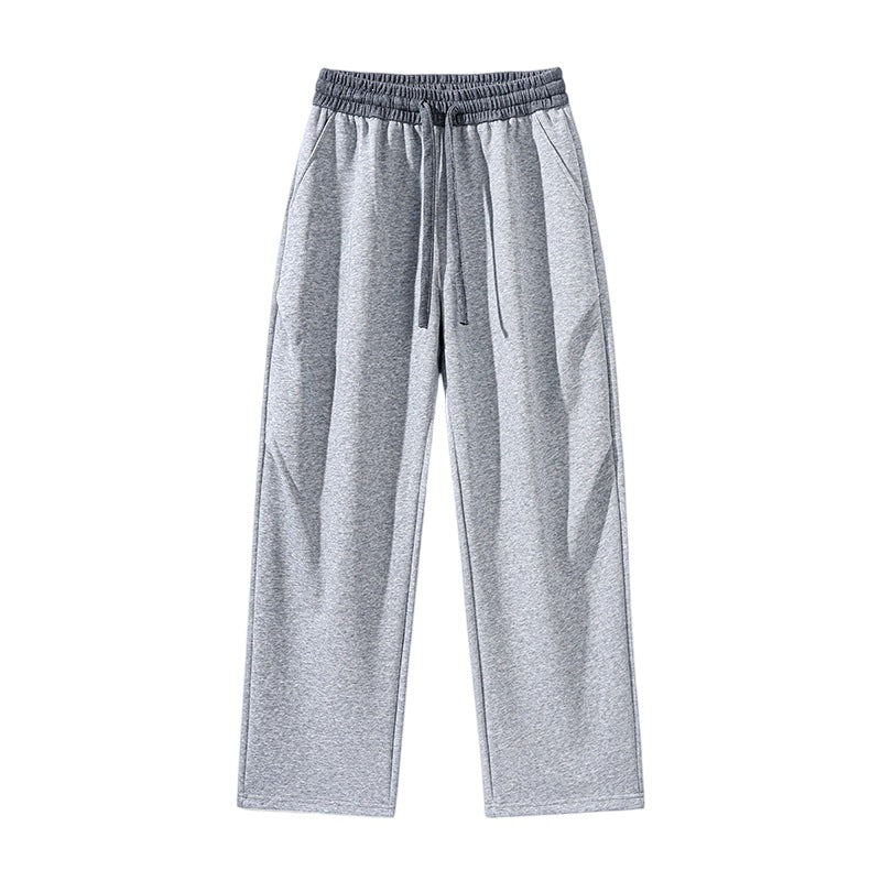 Herren Gerade geschnittene Lounge-Jogginghose mit elastischem Kordelbund & Seitentaschen Echoarchiv
