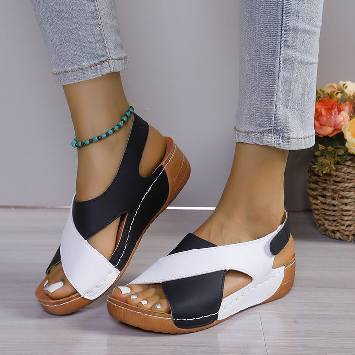Damen Komfort-Slingback-Sandalen mit gepolstertem Fußbett und Klettverschluss – Sorelia