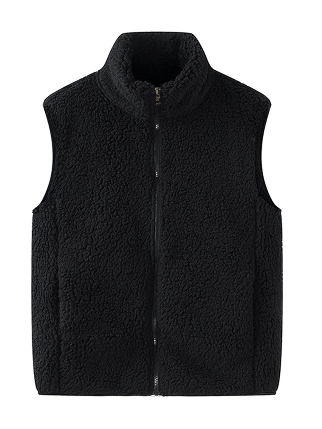 Damen Teddy-Fleeceweste mit Stehkragen und Reißverschluss – Avérine