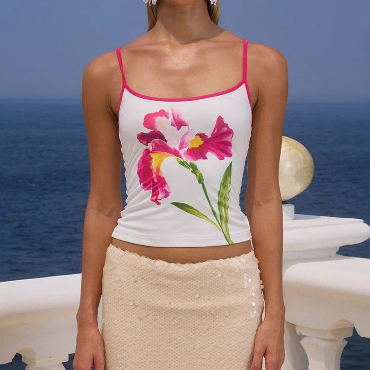 Damen Oberteil im floralen Design mit Spaghettiträgern Echo Archiv