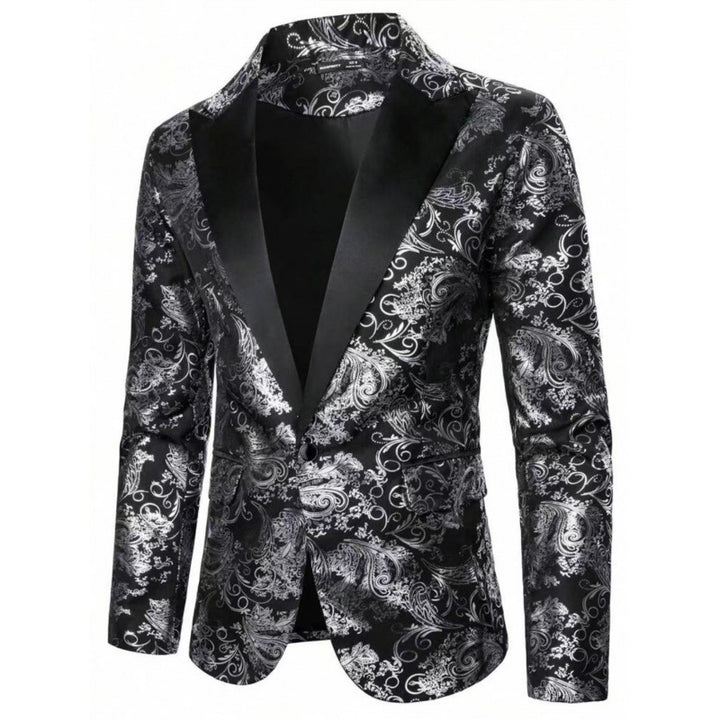 Herren Elegant bedruckter Smoking-Blazer Echoarchiv
