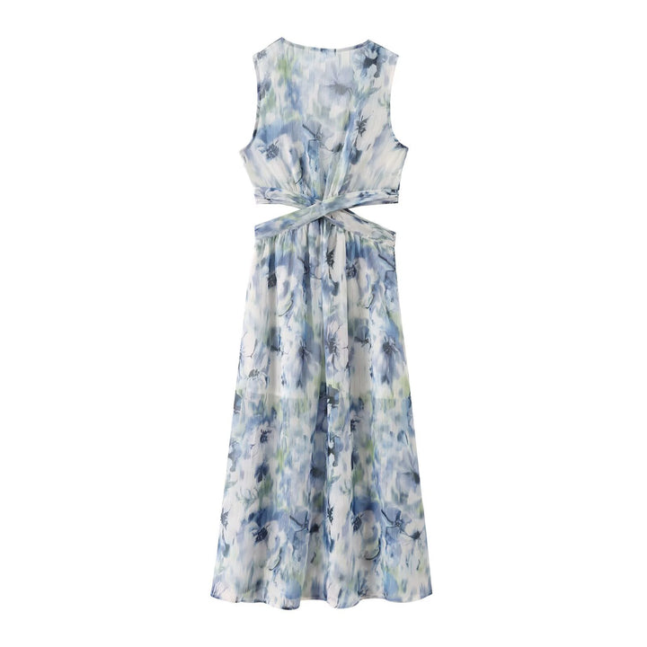 Damen Maxikleid mit elegantem, floralem Design und raffiniertem Rückenausschnitt Echo Archiv