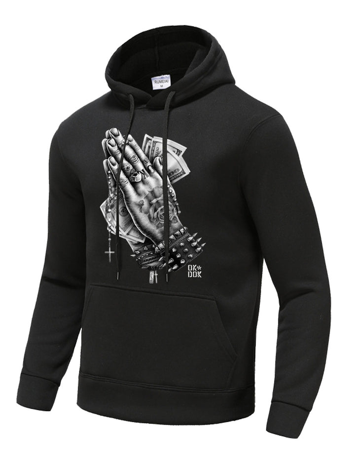 Herren Hoodie mit kreativem grafischen Druck Echoarchiv
