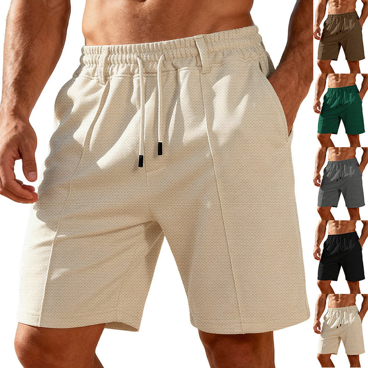 Herren nan Chino-inspirierte Relax-Shorts mit Bundfalten elastischem Tunnelzug und Eingrifftaschen Echo Archiv