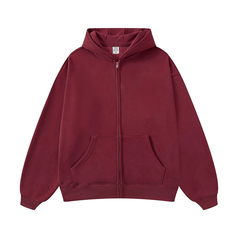 Unisex nan Kapuzen-Sweatjacke mit durchgehendem Reißverschluss, oversized Passform und Kängurutaschen Echo Archiv