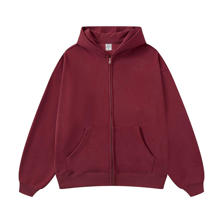 Unisex nan Kapuzen-Sweatjacke mit durchgehendem Reißverschluss, oversized Passform und Kängurutaschen Echo Archiv