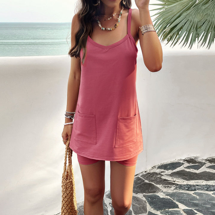 Damen lässiges Tunika-Kleid mit praktischen Taschen Echo Archiv