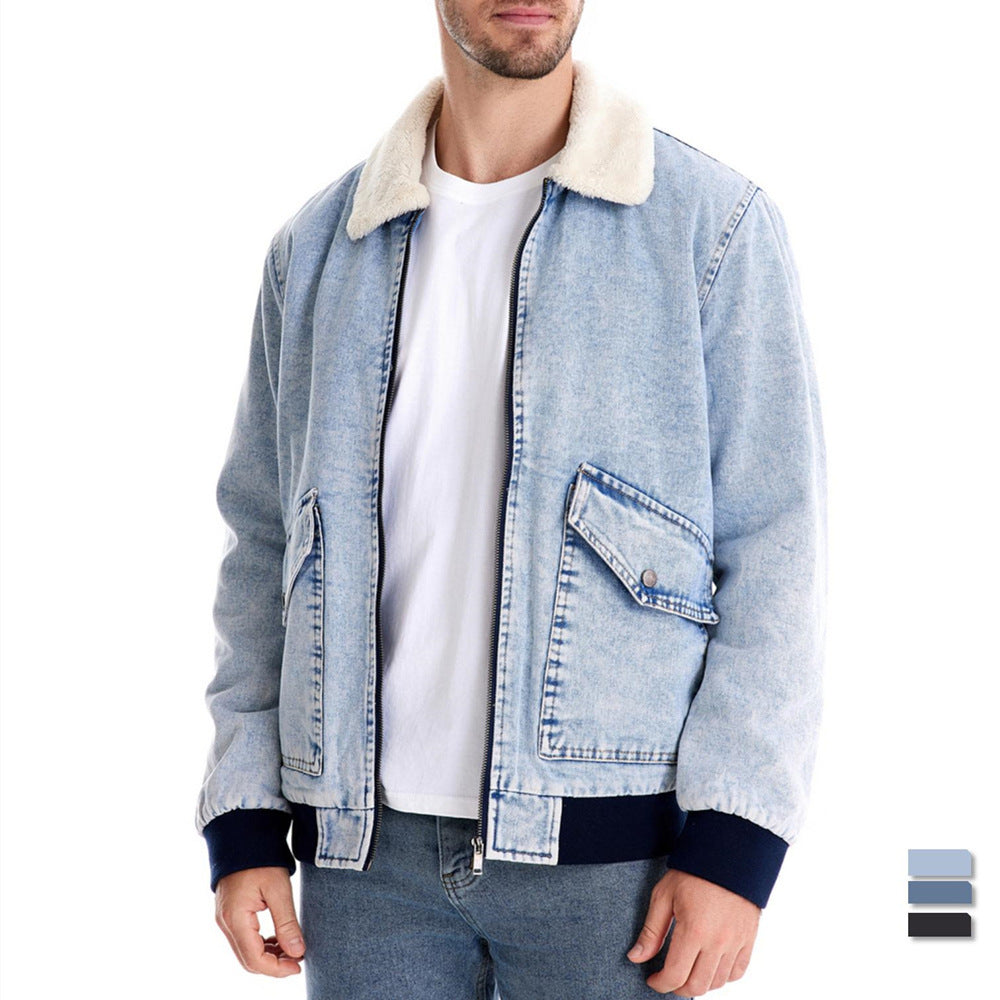 Herren Jeansjacke mit Fleecefutter und praktischen Taschen Echoarchiv