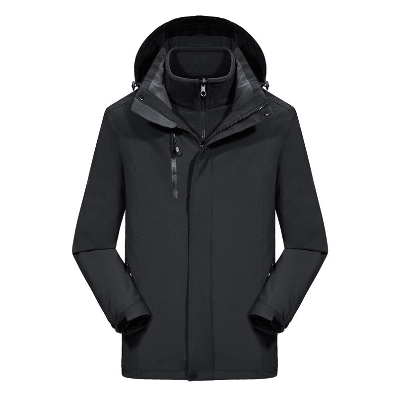 Herren Softshell-Parka mit herausnehmbarer Fleece-Innenjacke und verstellbarer Kapuze Echo Archiv