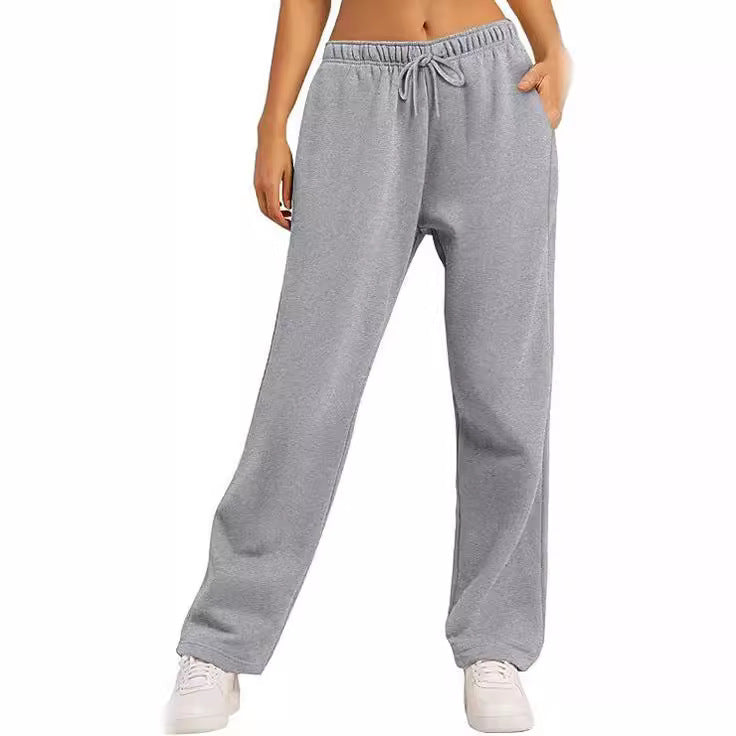 Damen Bequeme Freizeithose mit elastischem Bund und seitlichen Taschen Echoarchiv
