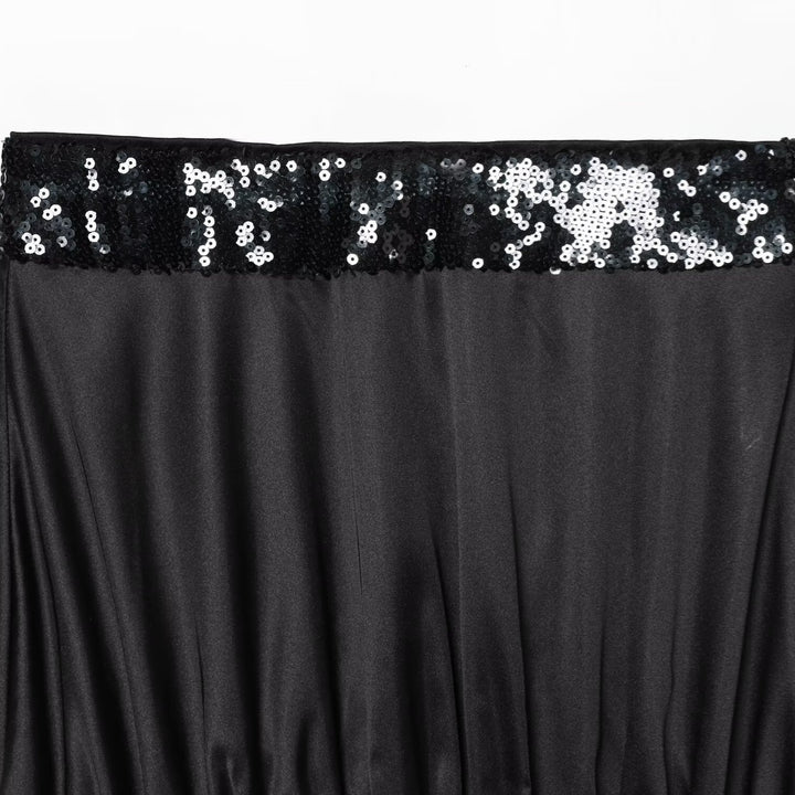 Damen Glitzernder Miniröcke mit elastischem Bund und glattem Satin Echo Archiv