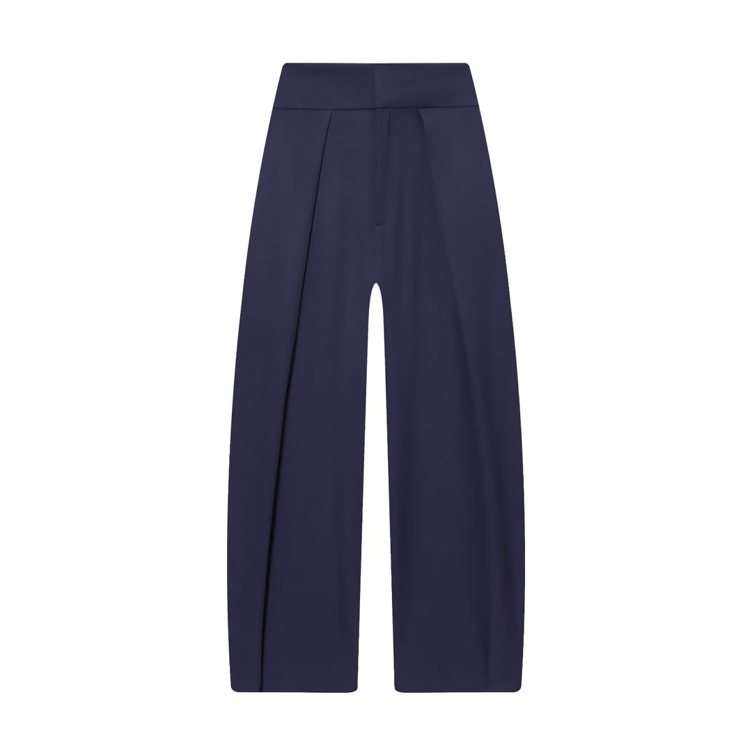 Damen Weite Highwaist-Hose mit Frontfalten und fließender Palazzo-Silhouette Echo Archiv