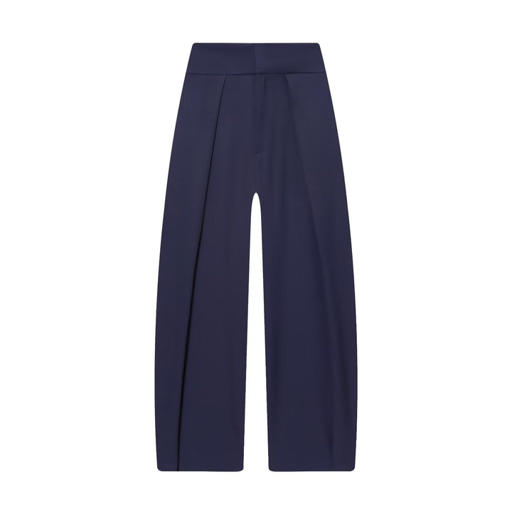 Damen Weite Highwaist-Hose mit Frontfalten und fließender Palazzo-Silhouette Echo Archiv