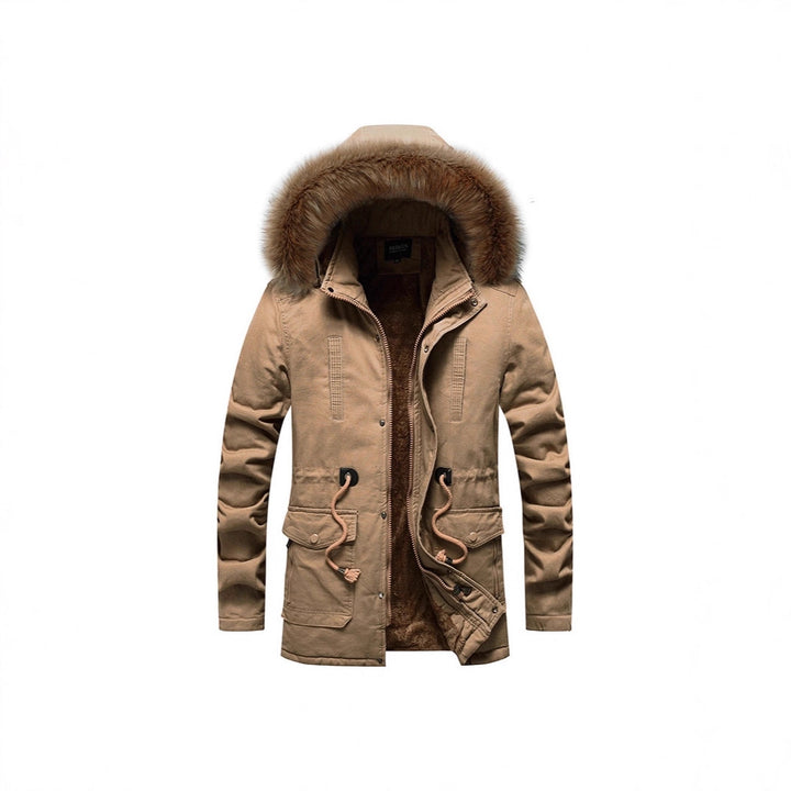 Herren Thermo-Parka mit Kunstfellkapuze und Teddyfutter – Marzano