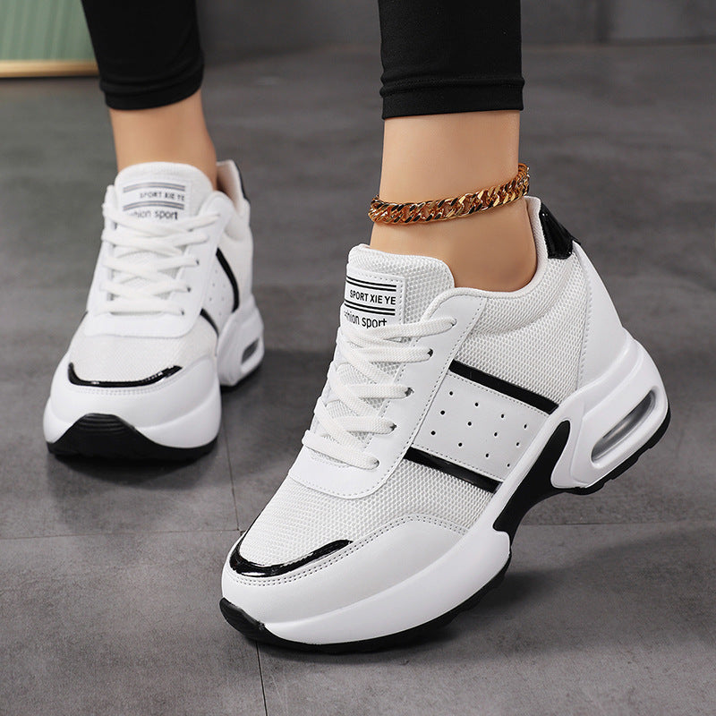 Damen nan sportlicher Plateausneaker mit Luftkissen-Zwischensohle und metallic-Applikationen Echo Archiv