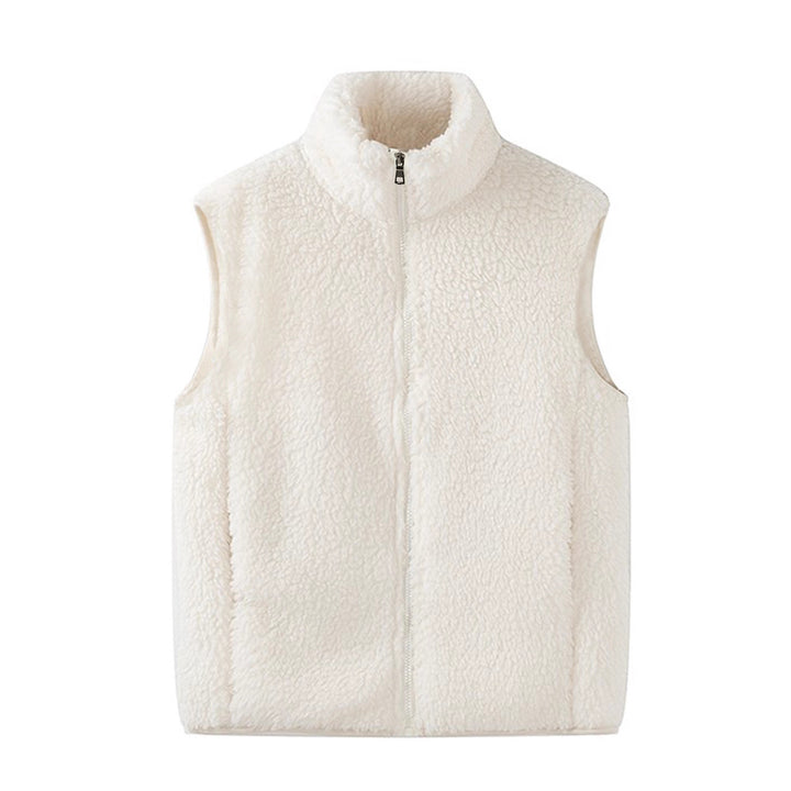 Damen Teddy-Fleeceweste mit Stehkragen und Reißverschluss – Avérine